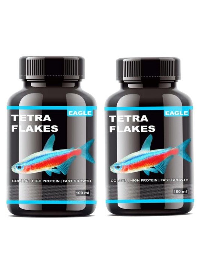 طعام أسماك إيجل تترا فليكس، 100 مل (عبوة من قطعتين | ملون | غني بالبروتين | سريع النمو) - Image 1